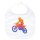 Baby Lätzchen Motocross bunte Silhouette