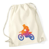 Turnbeutel Motocross bunte Silhouette 12 Liter