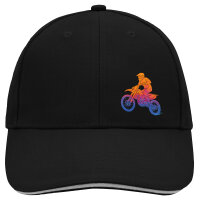 Kappe Motocross bunte Silhouette