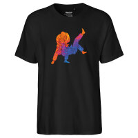 Herren T-Shirt Judo bunte Silhouette