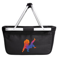 Einkaufskorb faltbar Judo bunte Silhouette 20 Liter Black