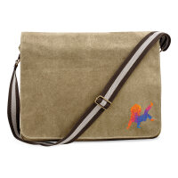 Umhängetasche Judo bunte Silhouette 14 Liter