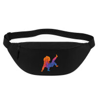 Bauchtasche Judo bunte Silhouette 2,5 Liter Black