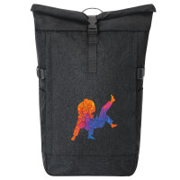 Kurierrucksack Judo bunte Silhouette 30-44 Liter Black...