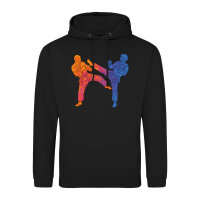 Unisex Hoodie Taekwondo bunte Silhouette