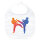 Baby Lätzchen Taekwondo bunte Silhouette Klettverschluss