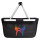 Einkaufskorb faltbar Taekwondo bunte Silhouette 20 Liter Black