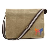 Umhängetasche Taekwondo bunte Silhouette 14 Liter
