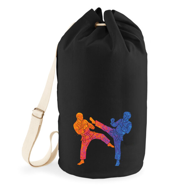 Seesack Taekwondo bunte Silhouette 20 Liter Black