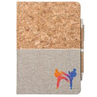 Notizbuch A5 Taekwondo bunte Silhouette 80 Blatt inkl....