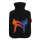 Wärmflasche Taekwondo bunte Silhouette