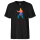 Herren T-Shirt Karate bunte Silhouette