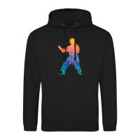 Unisex Hoodie Karate bunte Silhouette