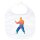 Baby Lätzchen Karate bunte Silhouette