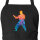 Schürze Karate bunte Silhouette mit Taschen