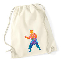 Turnbeutel Karate bunte Silhouette 12 Liter