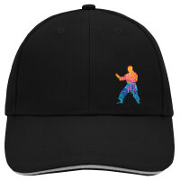 Kappe Karate bunte Silhouette