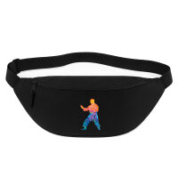 Bauchtasche Karate bunte Silhouette 2,5 Liter Black
