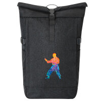 Kurierrucksack Karate bunte Silhouette 30-44 Liter Black...