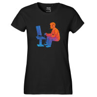 Damen T-Shirt Gaming bunte Silhouette