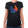 Damen T-Shirt Gaming bunte Silhouette