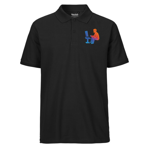 Herren Polo Shirt Gaming bunte Silhouette