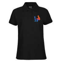 Damen Polo Shirt Gaming bunte Silhouette
