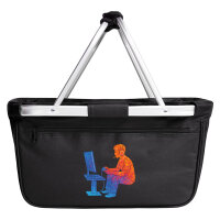 Einkaufskorb faltbar Gaming bunte Silhouette 20 Liter Black