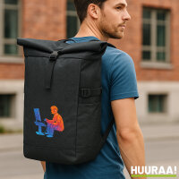 Kurierrucksack Gaming bunte Silhouette 30-44 Liter Black...