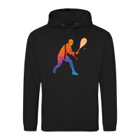 Unisex Hoodie Squash bunte Silhouette