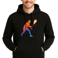 Unisex Hoodie Squash bunte Silhouette