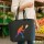 Filz Shopper Squash bunte Silhouette 22 Liter