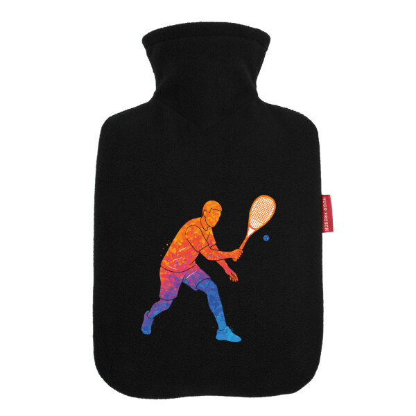 Wärmflasche Squash bunte Silhouette