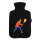 Wärmflasche Squash bunte Silhouette
