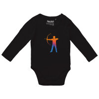 Baby Body Bogenschie&szlig;en bunte Silhouette
