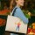 Jutetasche Bogenschießen bunte Silhouette 21 Liter Black