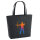 Filz Shopper Bogenschießen bunte Silhouette 22 Liter