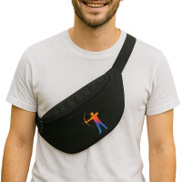 Bauchtasche Bogenschießen bunte Silhouette 2,5...