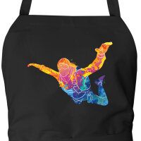Schürze Skydiving bunte Silhouette mit Taschen