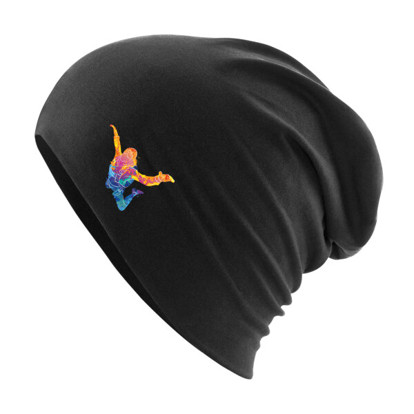 Beanie Skydiving bunte Silhouette