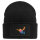 Beanie mit Patch Skydiving bunte Silhouette Black