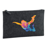 Kulturbeutel Skydiving bunte Silhouette 1 Liter Charcoal