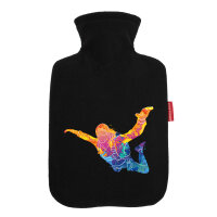 Wärmflasche Skydiving bunte Silhouette
