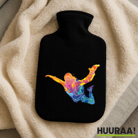 Wärmflasche Skydiving bunte Silhouette