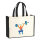 Jutetasche Gewichtheber Powerlift bunte Silhouette 21 Liter Black