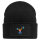 Beanie mit Patch Gewichtheber Powerlift bunte Silhouette Black