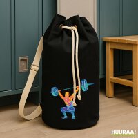 Seesack Gewichtheber Powerlift bunte Silhouette 20 Liter...