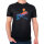 Herren T-Shirt Fitness Training Bench Press bunte Silhouette