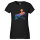 Damen T-Shirt Fitness Training Bench Press bunte Silhouette