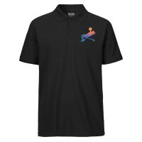 Herren Polo Shirt Fitness Training Bench Press Silhouette
